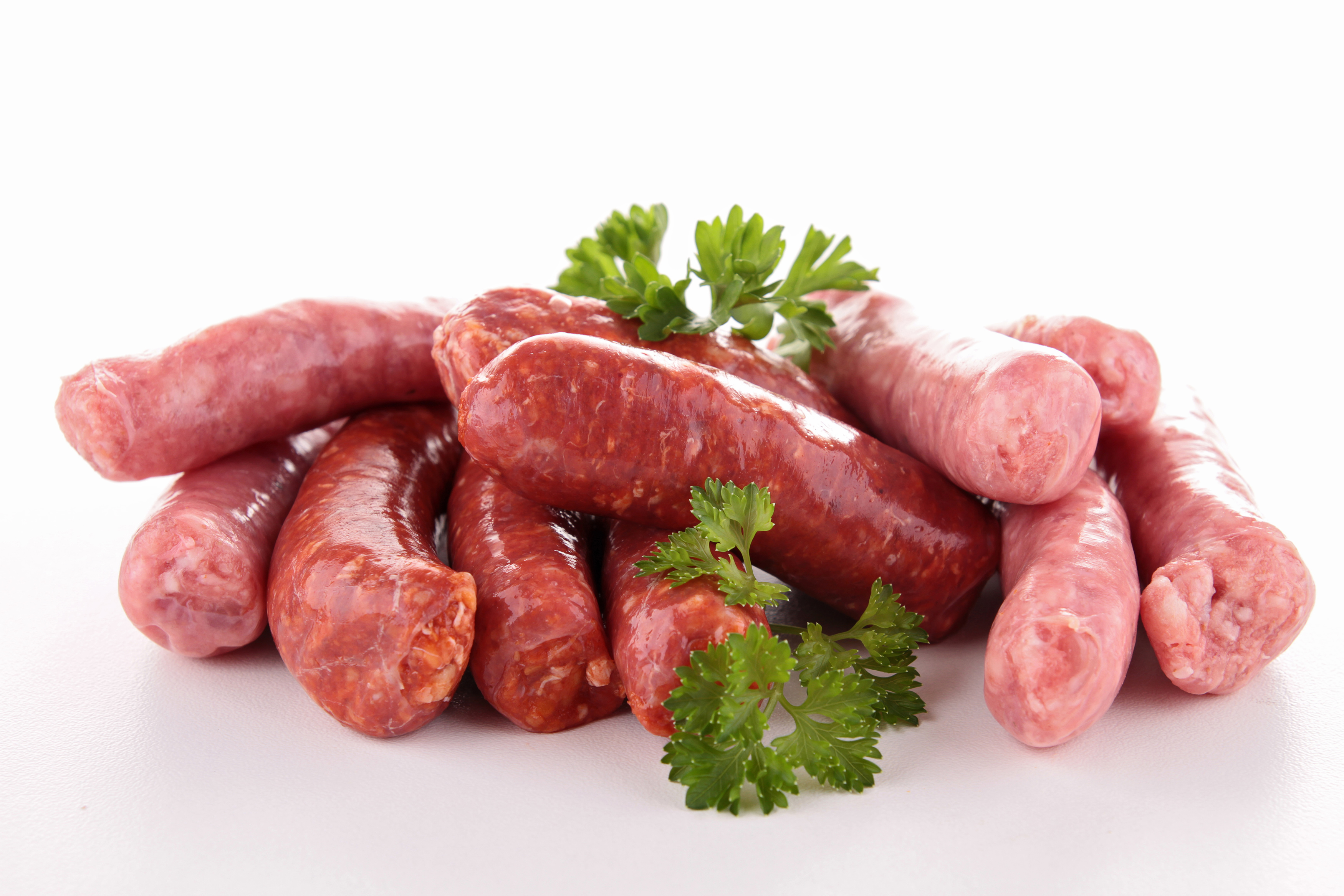 Колбаски из мяса, свежее мясо, фото, фарш