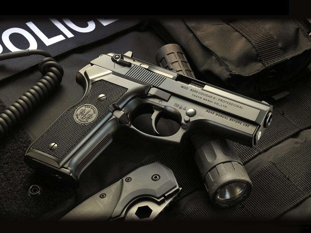 пистолет SWAT, обои для рабочего стола, скачать фото, hand gun wallpaper
